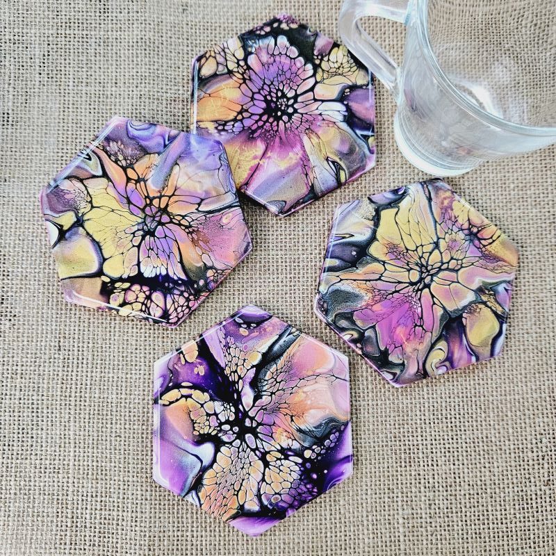 Adoringly Purple Coaster Set