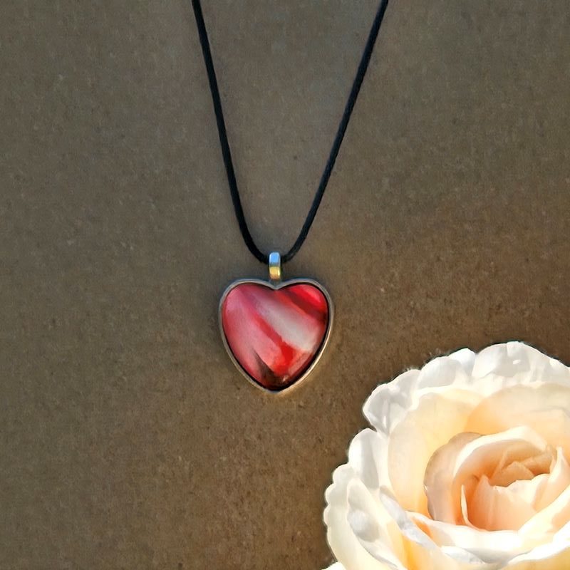 Heart stainless-steel 3cm pendent necklace