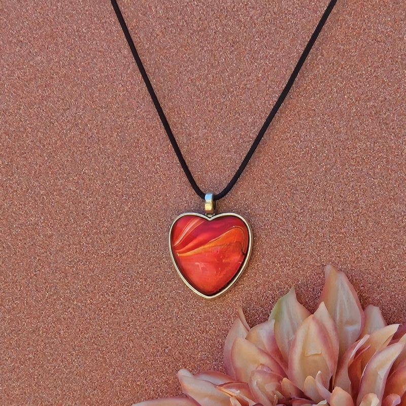 Heart stainless-steel 3cm pendent necklace